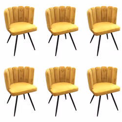 Altobuy 3663738019163, Velours, Jaune, Métal, Bois, Intérieure, Charlotte