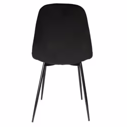 Alessia - Lot de 2 Chaises Velours Côtelé Noires - Noir - Vue supplémentaire 5