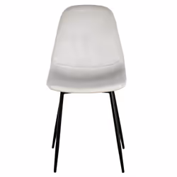 Alessia - Lot de 2 Chaises Velours Côtelé Gris Clair - Gris