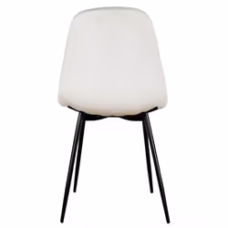 Alessia - Lot de 2 Chaises Velours Côtelé Gris Clair - Gris - Vue supplémentaire 5