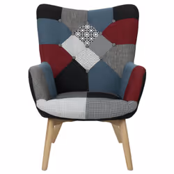 FEDERICA - Fauteuil Patchwork Motifs Colorés