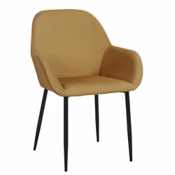 Alessia - Lot de 2 Fauteuils Velours Côtelé Jaune Moutarde