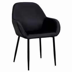 Alessia - Lot de 2 Fauteuils Velours Côtelé Noir - Noir