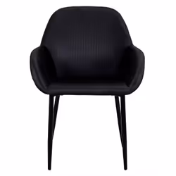 Alessia - Lot de 2 Fauteuils Velours Côtelé Noir - Noir - Vue supplémentaire 4