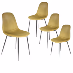Altobuy 3663738020190, Velours, Jaune, Métal, Métal, Intérieure, Alessia