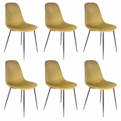 Altobuy 3663738020206, Velours, Jaune, Métal, Métal, Intérieure, Alessia
