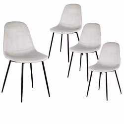 Altobuy 3663738020251, Velours, Gris, Métal, Métal, Intérieure, Alessia