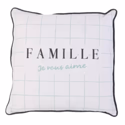 Altobuy 3663738020510, Blanc, Carré, Coussin décoratif
