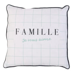 Altobuy - family - Coussin Déhoussable 40x40cm Je vous aime - Blanc