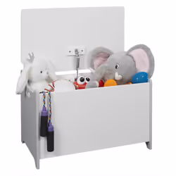 Altobuy - izarra - Coffre à Jouets Enfant Motif Etoiles - Blanc