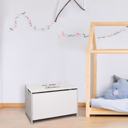 Altobuy - izarra - Coffre à Jouets Enfant Motif Etoiles - Blanc