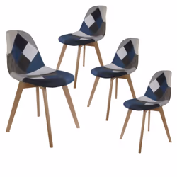 Altobuy 3663738021074, Tissu, Bleu, Plastique, Bois, Intérieure, Damas