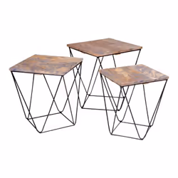 Altobuy 3663738021692 Table à café, latérale et de salon Table basse Forme carrée