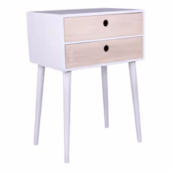 Altobuy 3663738021920, Table de nuit / chevet, Blanc, 2 tiroir(s), Bois, 450 mm, 320 mm