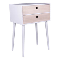 Altobuy 3663738021920 Table de nuit et table de chevet Table de nuit / chevet 2 tiroir(s) Blanc