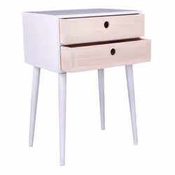 Altobuy 3663738021920 Table de nuit et table de chevet Table de nuit / chevet 2 tiroir(s) Blanc