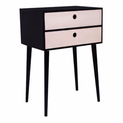 Altobuy 3663738021937, Table de nuit / chevet, Noir, 2 tiroir(s), Bois, 450 mm, 320 mm