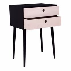 Altobuy 3663738021937 Table de nuit et table de chevet Table de nuit / chevet 2 tiroir(s) Noir