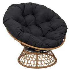 Altobuy - merida - Fauteuil Pivotant Noir avec Assise Capitonnée - Noir