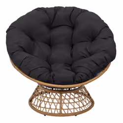 Altobuy - merida - Fauteuil Pivotant Noir avec Assise Capitonnée - Noir