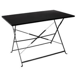 Malam - Table de Repas Rectangulaire Pliante Noire - Noir