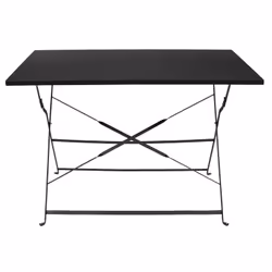 Malam - Table de Repas Rectangulaire Pliante Noire - Noir
