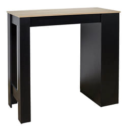 Altobuy - kanpe - Table de Bar Mange-Debout avec Etagères - Noir