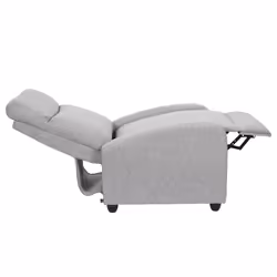 Altobuy - sofen - Fauteuil de Relaxation Matelassé Gris Clair - Gris