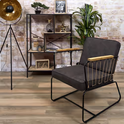 Lucas - Fauteuil Simili Cuir Marron Foncé - Marron foncé