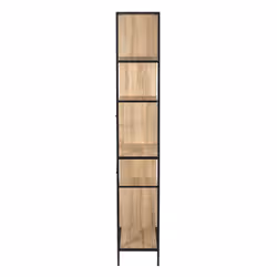 ENDIS - Etagère 6 Niveaux Aspect Bois et Métal Noir - Vue supplémentaire 4