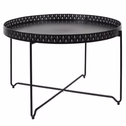 Altobuy 3663738023290, Table basse, Forme arrondie, Noir