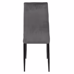 Sirila - Chaise Matelassée Velours Gris Foncé - Gris - Vue supplémentaire 5