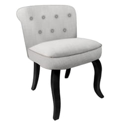 NORA - Fauteuil Avec Dossier Capitonné Coloris Gris Clair