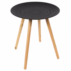 Altobuy - kapi - Tables Gigognes Noires Motif Pois en Relief - Noir