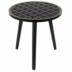 Altobuy 3663738024150, Table basse, Forme arrondie, Noir
