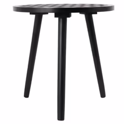 Altobuy - lisea - Table d'Appoint Ronde Plateau Noir et Doré - Noir