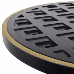 Altobuy - lisea - Table d'Appoint Ronde Plateau Noir et Doré - Noir - Vue supplémentaire 7