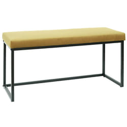 Alessia - Banc avec Assise Velours Côtelé Jaune Moutarde - Jaune