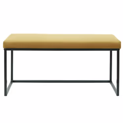 Alessia - Banc avec Assise Velours Côtelé Jaune Moutarde - Jaune