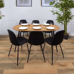 TENSO - Table Allongeable Plateau Aspect Bois