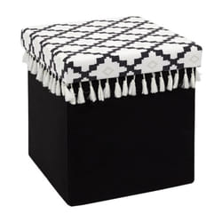 Minecraft - Pouf-Coffre Pliable Noir Motif Géométrique - Noir