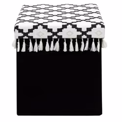 Minecraft - Pouf-Coffre Pliable Noir Motif Géométrique - Noir - Vue supplémentaire 4