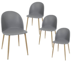 Maddy - Lot de 4 Chaises Scandinaves Grises - Gris