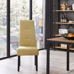 Dallas - Lot de 2 Chaises Vert Clair Capitonnées - Vert