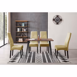 Dallas - Lot de 2 Chaises Vert Clair Capitonnées - Vert