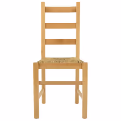 ORTA - Lot de 2 Chaises Naturelles et Assises en Paille