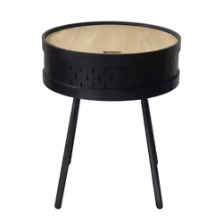 Altobuy 3663738028523, Table basse, Forme arrondie, Noir
