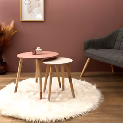 Altobuy - pony - Tables Gigognes Scandinaves Bicolores Rose - Rose