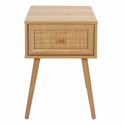 Altobuy 3663738028875, Table de chevet, Marron, 1 tiroir(s), Tableau à particules, 390 mm, 390 mm