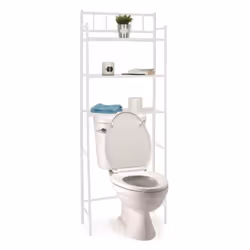 IGGY - Etagère de Rangement pour WC Métal Blanc